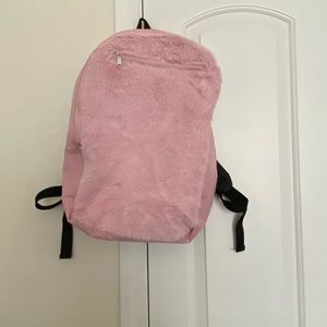 Pink Fuzzy backpack 📕